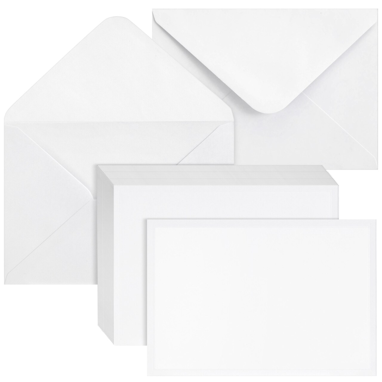 100 Pack Blank Invitation Cards with Envelopes for Weddings, Birthday  Party, Baby Shower, DIY (5x7 In)